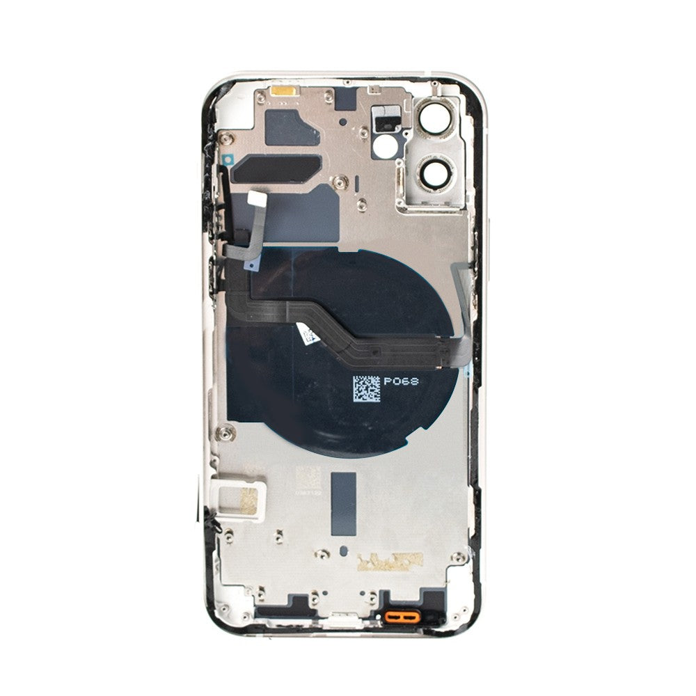 Rear Housing with Small Parts for iPhone 12 (Purple)-White Rear Housing with Small Parts for iPhone 12 (Purple)-White